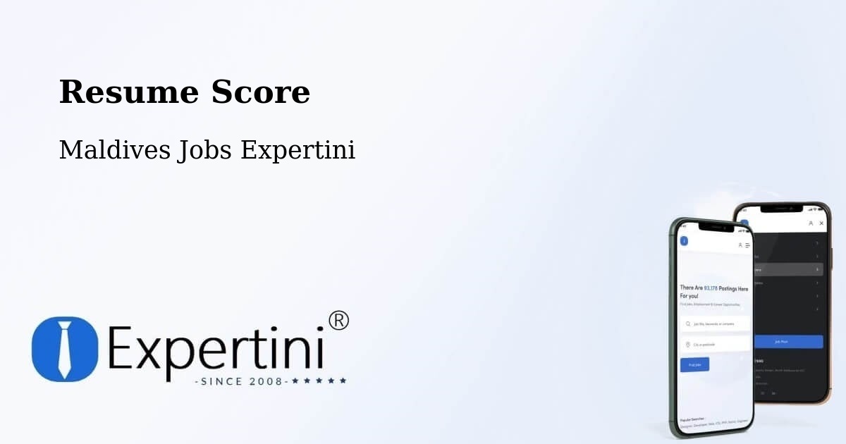 Resume Score - Maldives Jobs Expertini